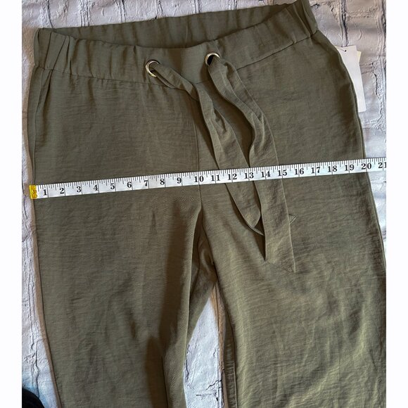 Retrology Womens Air Wash Comfort Pant Elastic Drawstring Waist Olive Green Sz L - Picture 8 of 8